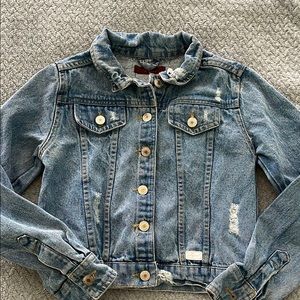7FAM Distressed Blue Denim Jacket
